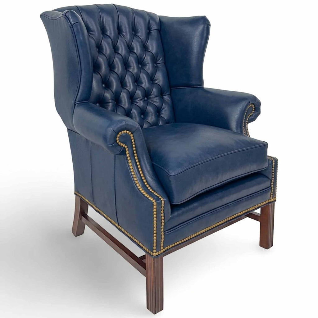 Baker Chippendale Leather Chair