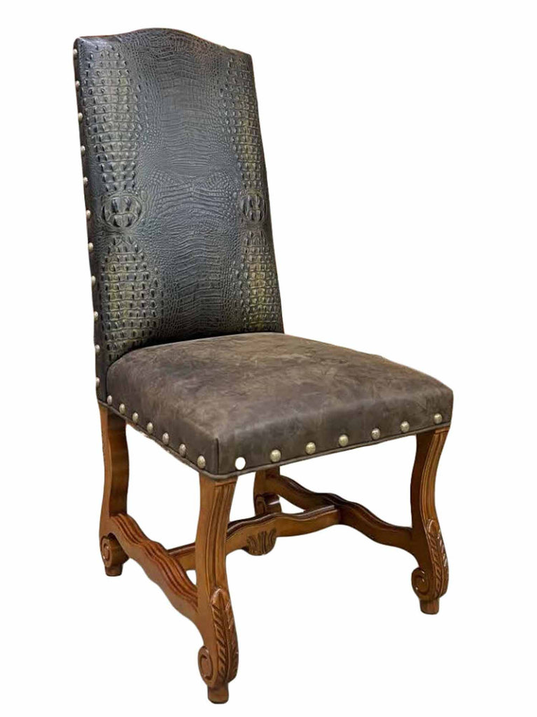 Hauck Leather Armless Dining Chair | American Tradition | Wellington's Fine Leather Furniture