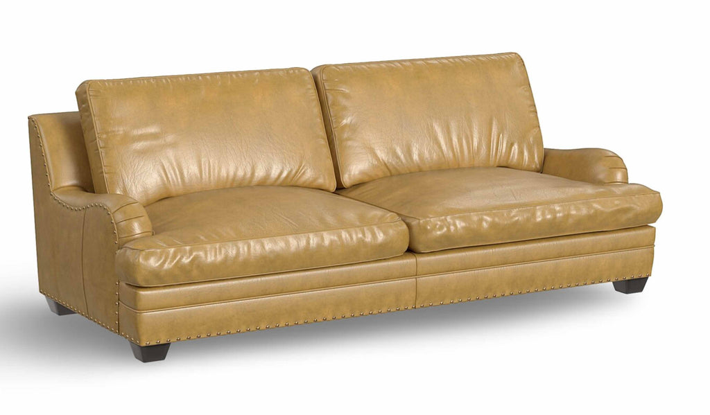 Johns Leather Two Cushion Sofa