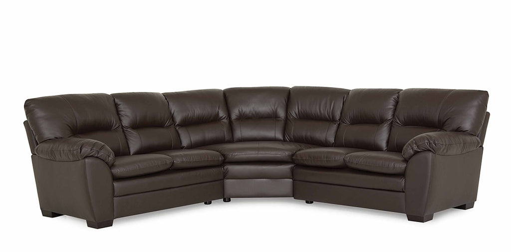 Amisk Leather Sectional | Budget Decor | Wellington's Fine Leather Furniture