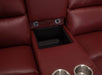 Arlo Leather Power Reclining Loveseat Console | Budget Decor | Wellington's Fine Leather Furniture