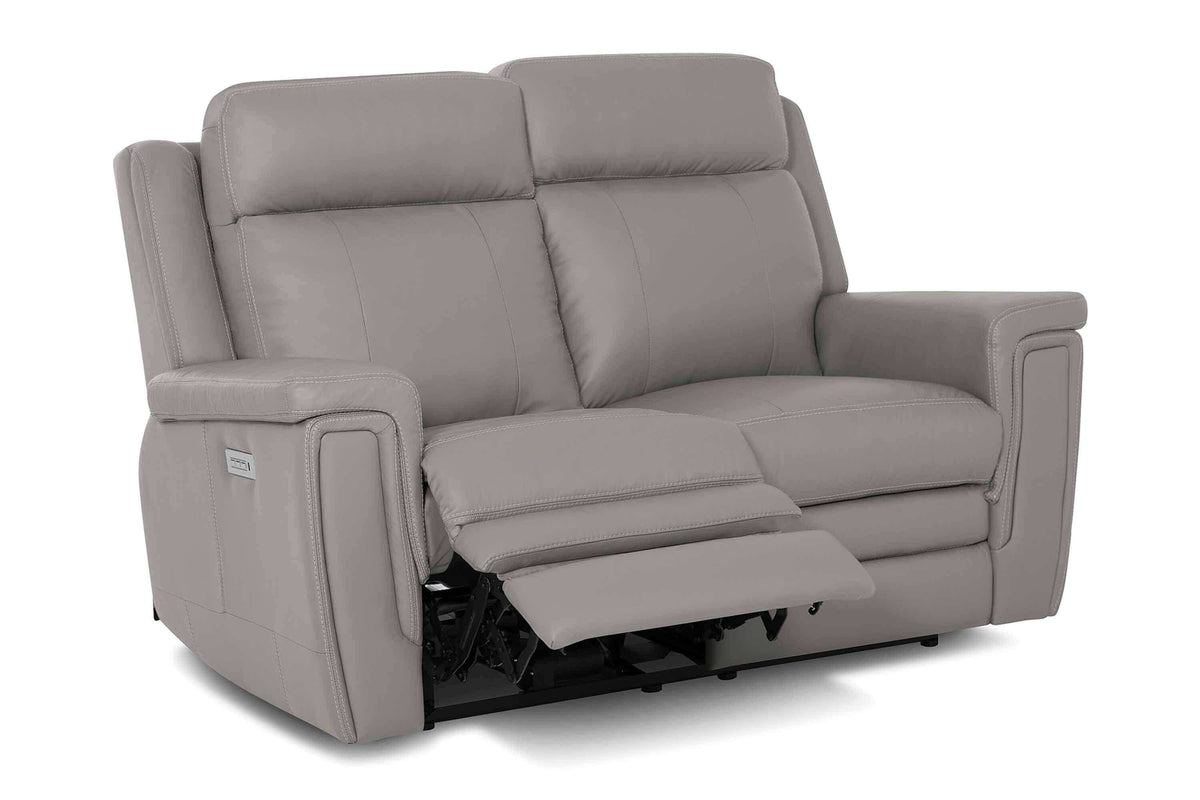 Asher Leather Power Reclining Loveseat Budget Decor