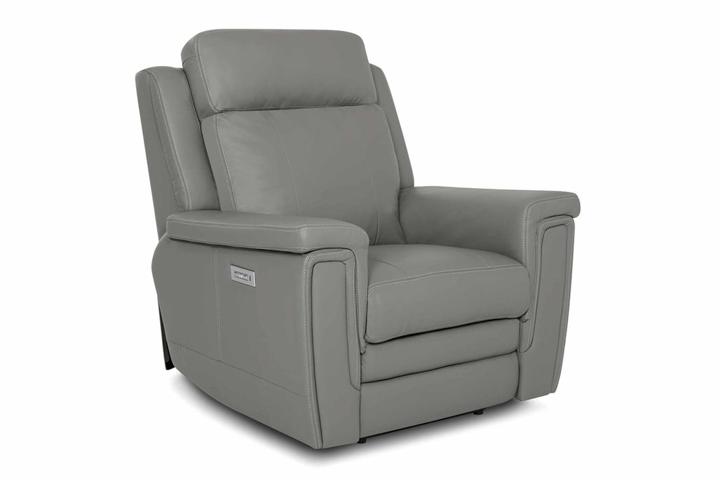 Asher Leather Wallhugger Power Recliner With Articulating Headrest | Budget Decor | Wellington's Fine Leather Furniture