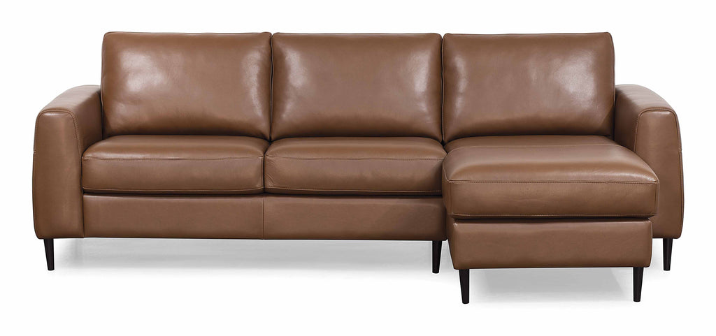 Emily Leather Sofa With Chaise | Budget Decor | Wellington's Fine Leather Furniture