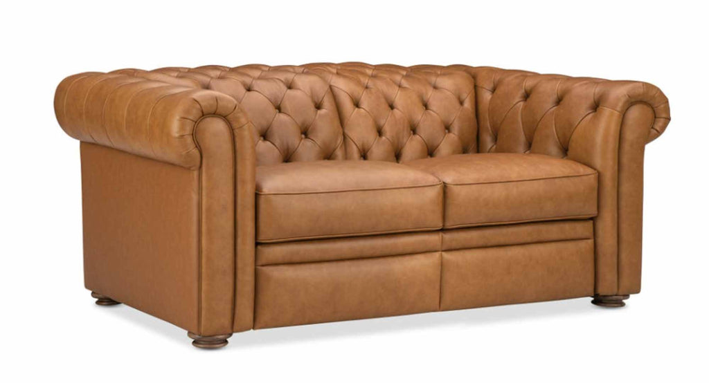 Glover Leather Power Reclining Loveseat With Articulating Headrest