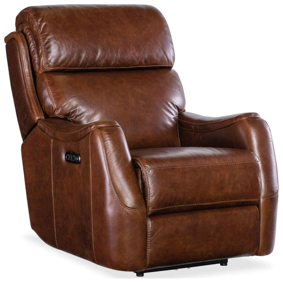 Harlan Leather Zero Gravity Power Recliner With Articulating Headrest