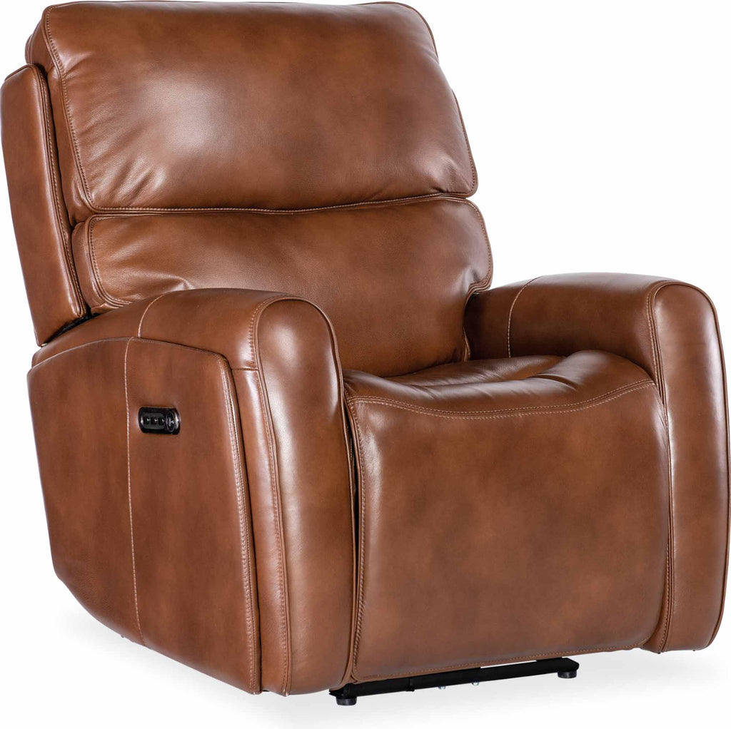 Nemy Leather Zero Gravity Power Recliner With Articulating Headrest And Lumbar
