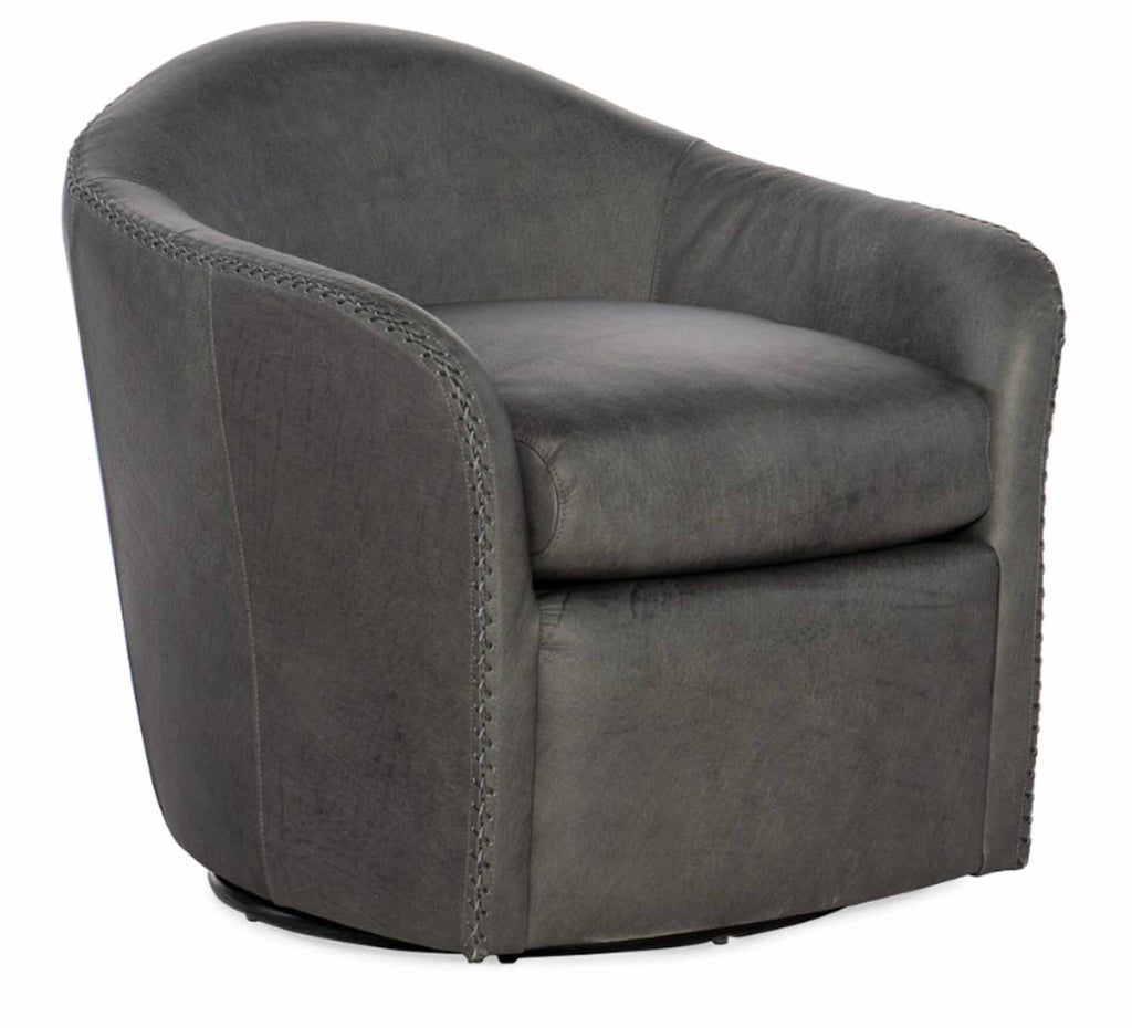 Roper Leather Swivel Chair