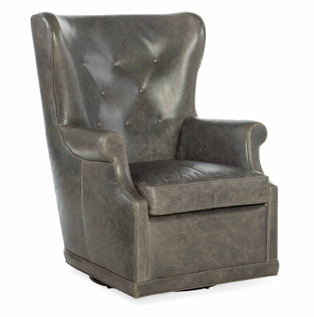 Mai Leather Swivel Chair