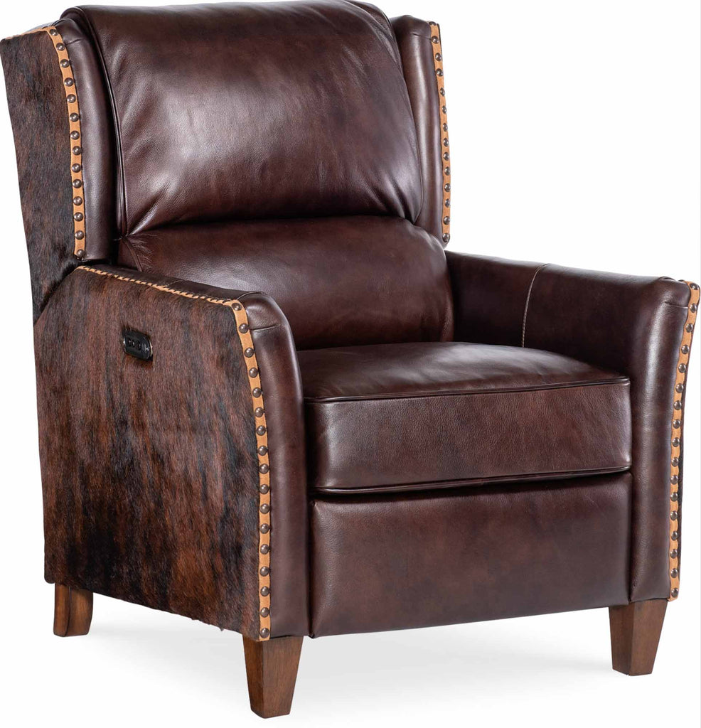 Livingston Leather Power Recliner With Articulating Headrest