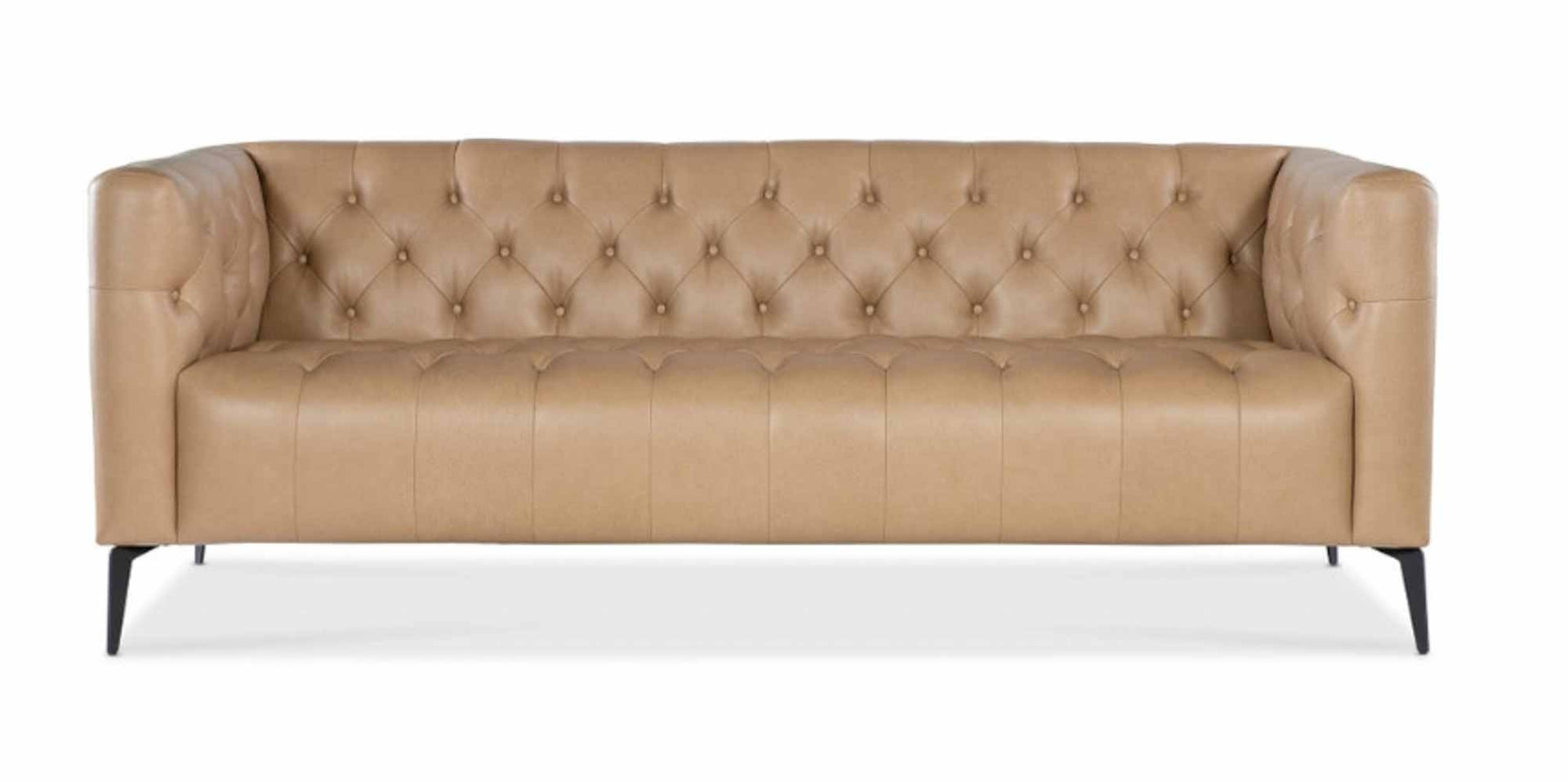 Nicolla Leather Sofa Light Brown