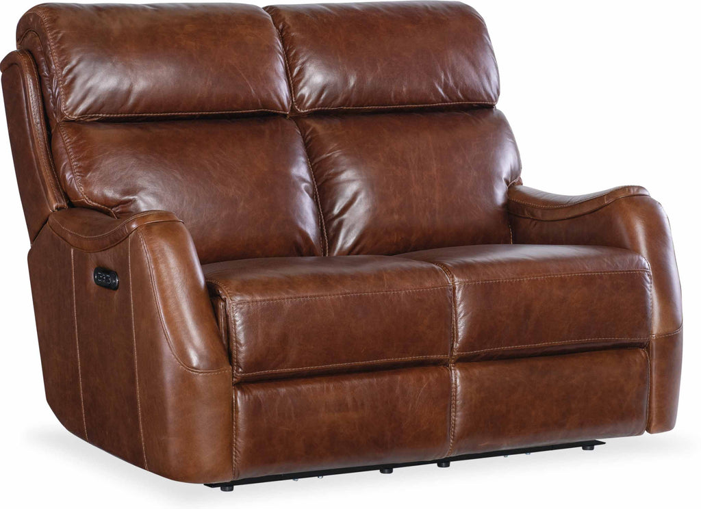 Harlan Zero Gravity Leather Power Reclining Loveseat With Articulating Headrest