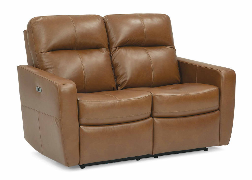 Cairo Leather Power Reclining Loveseat With Articulating Headrest | Budget Decor | Wellington's Fine Leather Furniture