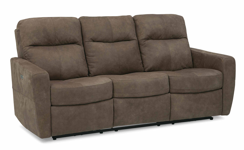 Cairo Leather Power Reclining Sofa With Articulating Headrest | Budget Decor | Wellington's Fine Leather Furniture