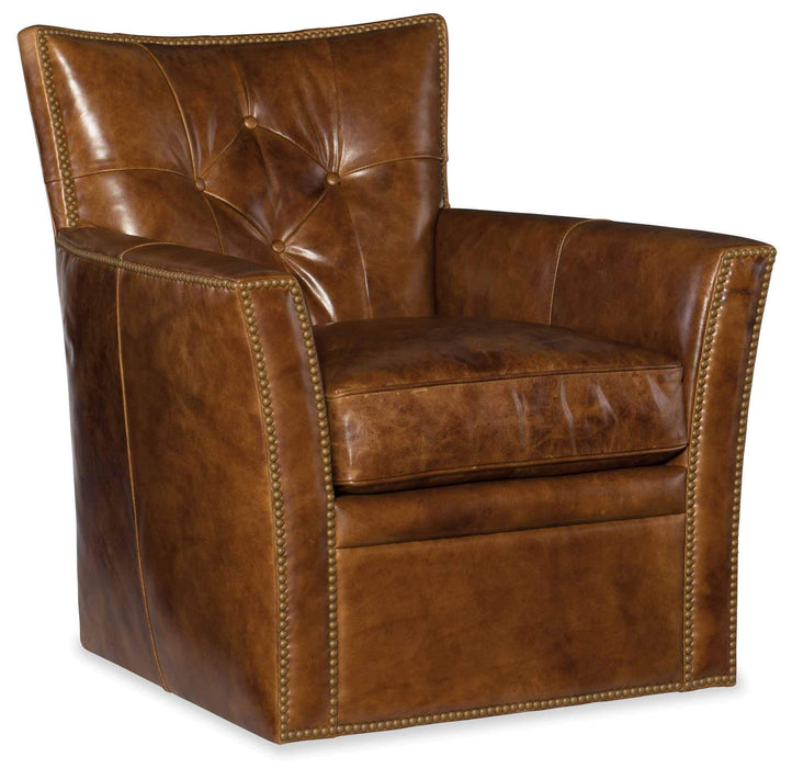 Caleb Leather Swivel Chair