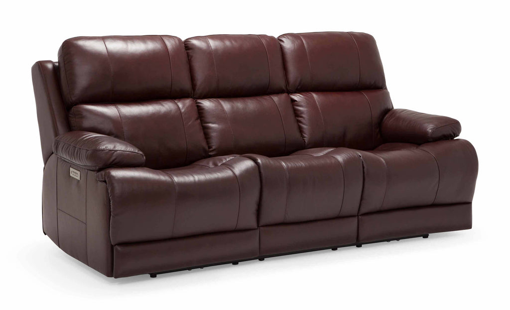 Kenaston Leather Power Reclining Sofa With Articulating Headrest | Budget Decor | Wellington's Fine Leather Furniture