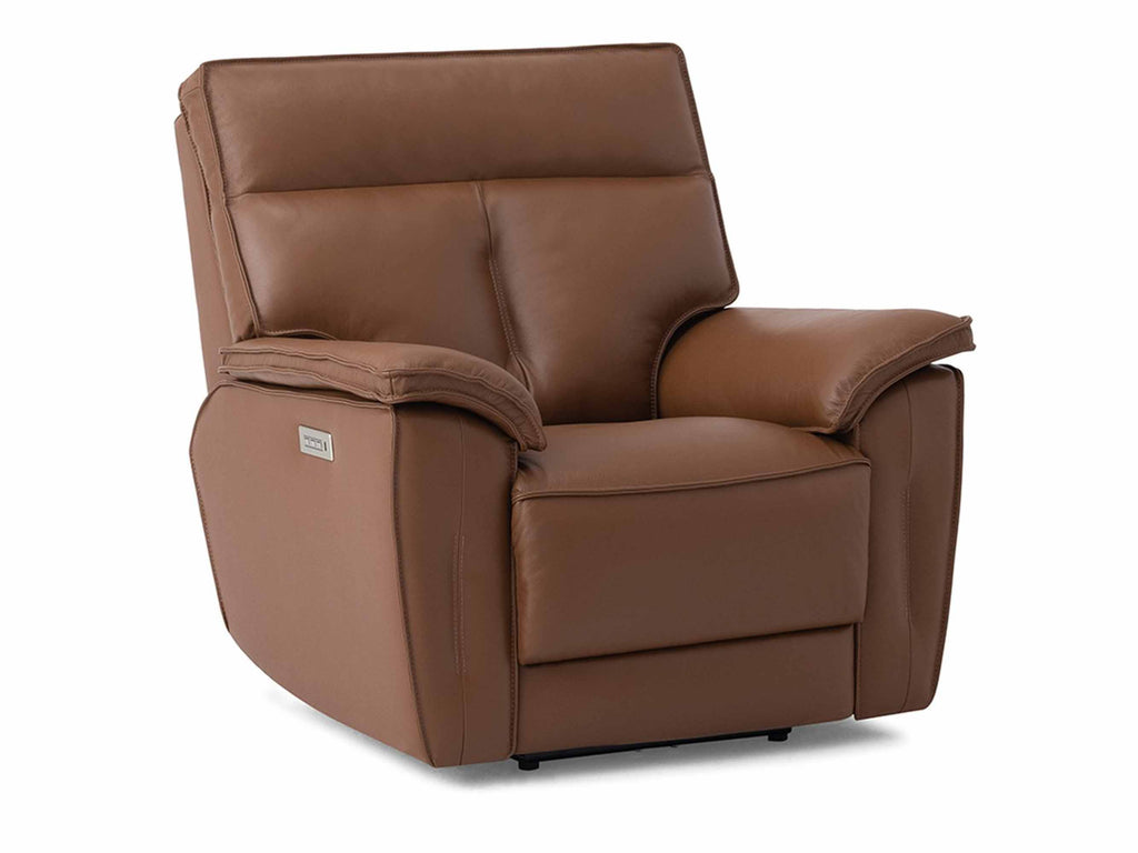 Oakley Leather Wallhugger Power Recliner With Articulating Headrest | Budget Decor | Wellington's Fine Leather Furniture