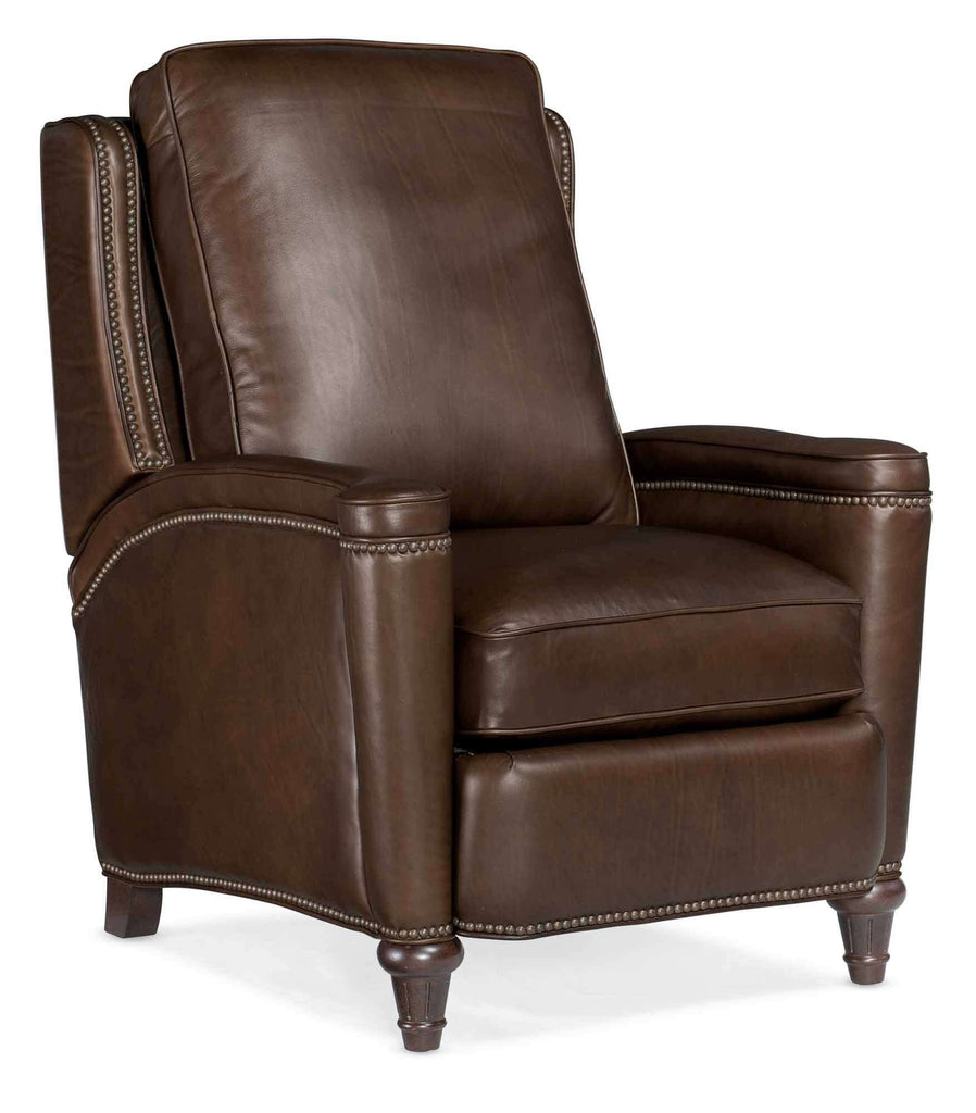 Rylea Leather Recliner In Dark Brown | Budget Elegance | Wellington's Fine Leather Furniture