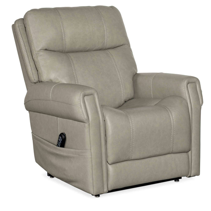 Cameron Leather Power Lift Recliner With Articulating Headrest And Lumbar