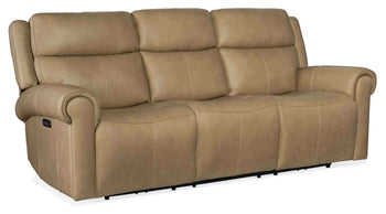 Oberon Zero Gravity Leather Power Reclining Sofa With Articulating Headrest