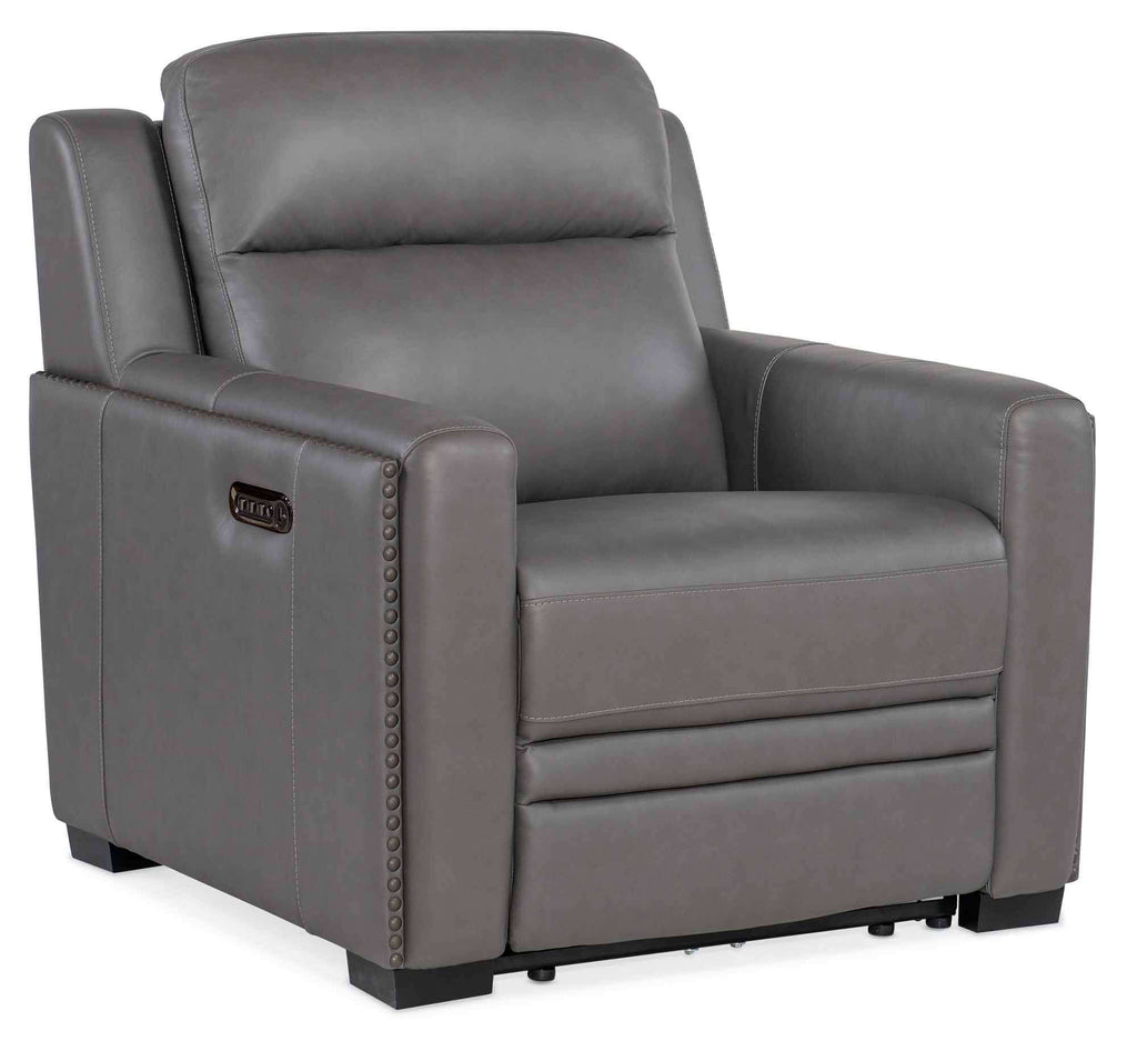 Kinley Leather Power Recliner With Articulating Headrest And Lumbar | Budget Elegance | Wellington's Fine Leather Furniture