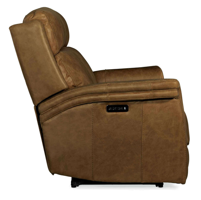 Northside Leather Power Reclining Loveseat With Articulating Headrest