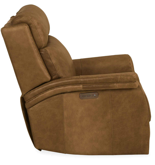 Northside Leather Power Recliner With Articulating Headrest