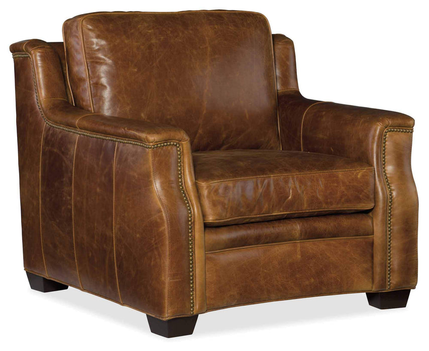 Yates Leather Chair and Ottoman | Budget Elegance | Wellington's Fine Leather Furniture