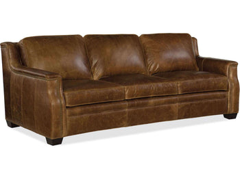 Yates Leather Conversational Sofa