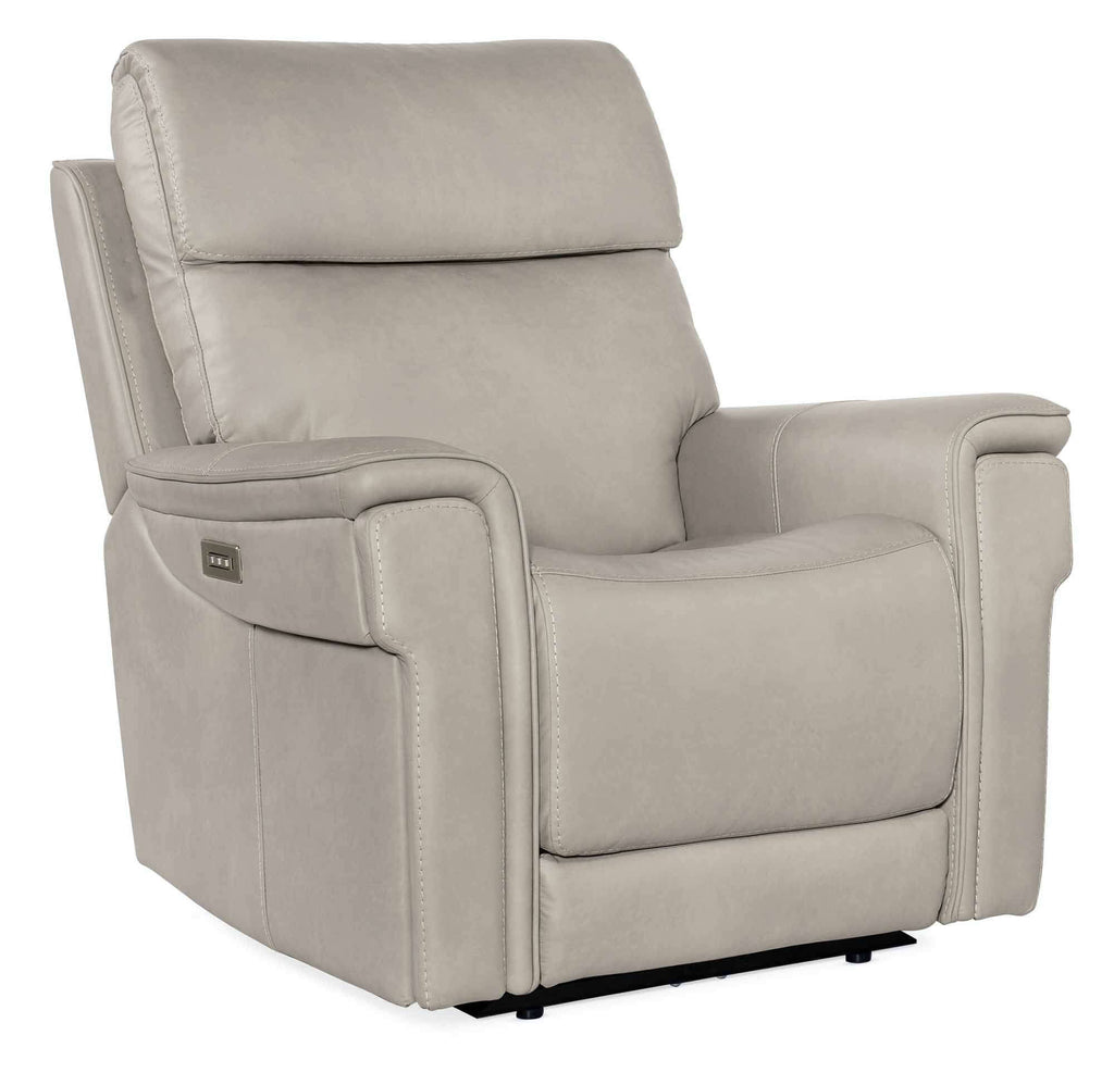 Lyra Leather Zero Gravity Power Recliner With Articulating Headrest And Lumbar In Grey | Budget Elegance | Wellington's Fine Leather Furniture