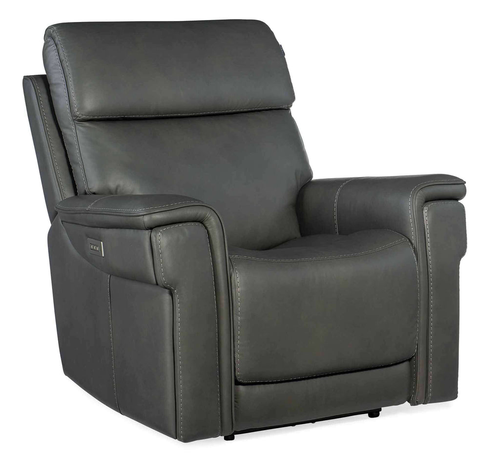 Lyra Leather Zero Gravity Power Recliner With Articulating Headrest And Lumbar In Dark Grey | Budget Elegance | Wellington's Fine Leather Furniture