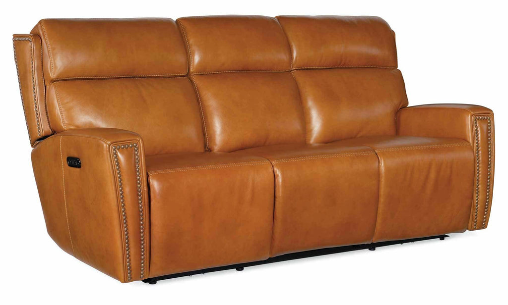 Ruthe Leather Zero Gravity Power Reclining Sofa With Articulating Headrest In Brown | Budget Elegance | Wellington's Fine Leather Furniture