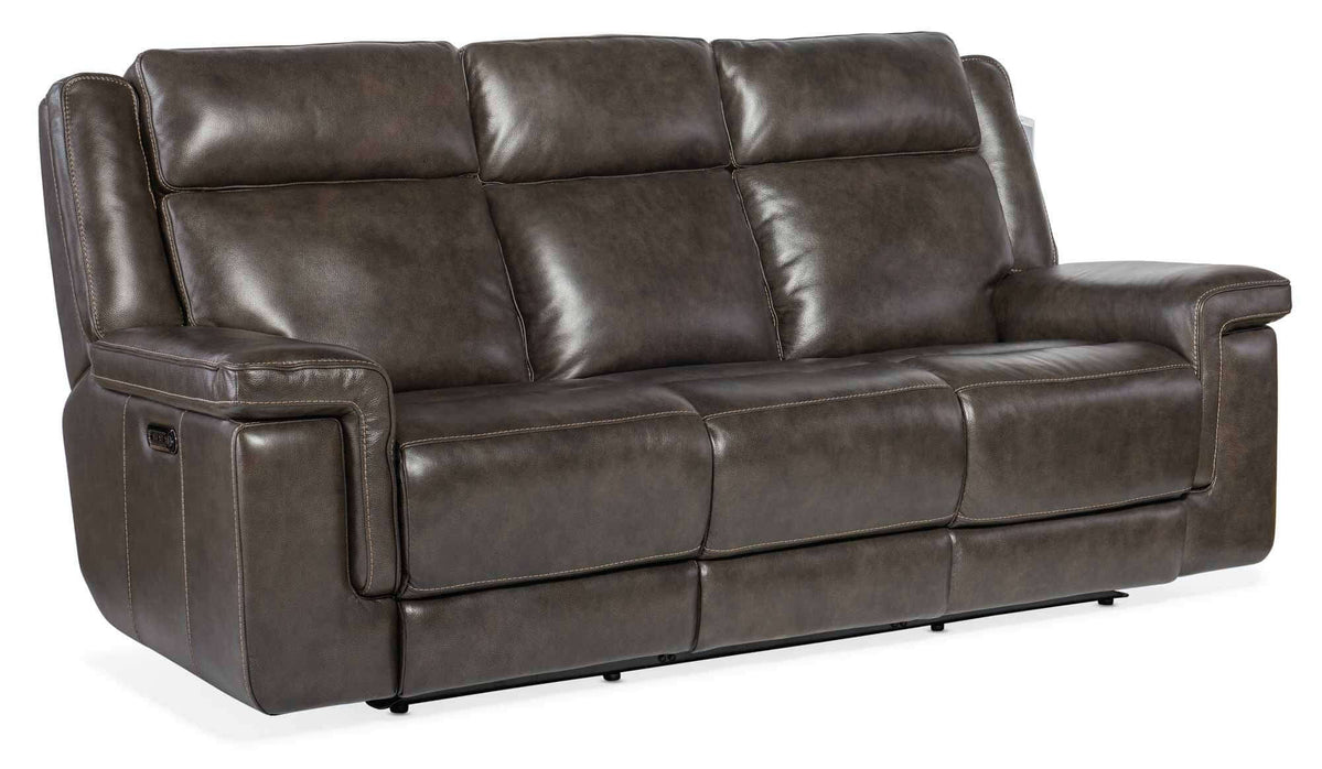 Montel Leather Power Reclining Sofa With Articulating Headrest And ...