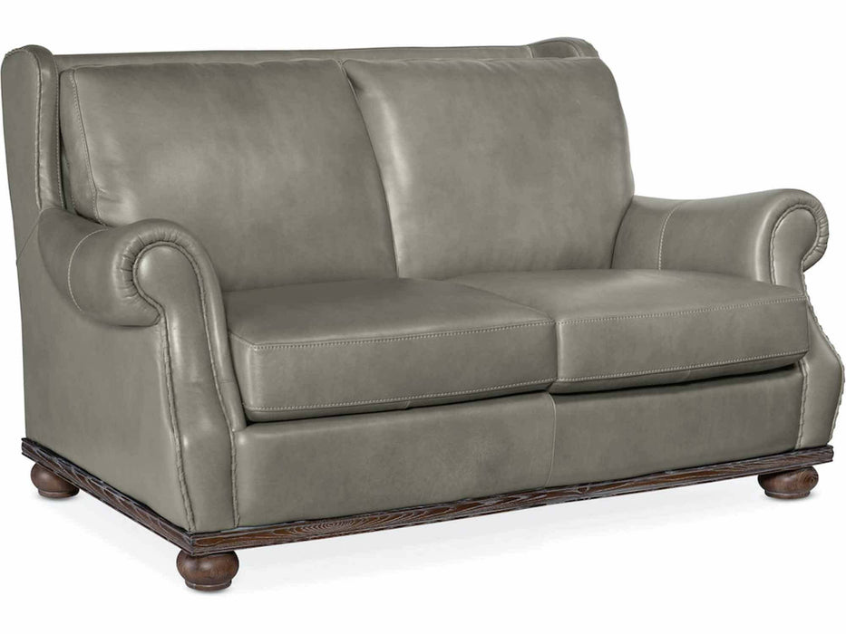Loops Leather Loveseat In Gray | Budget Elegance | Wellington's Fine Leather Furniture
