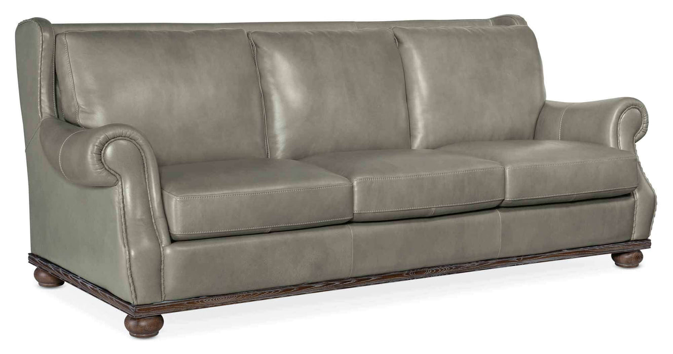 Loops Leather Sofa In Gray
