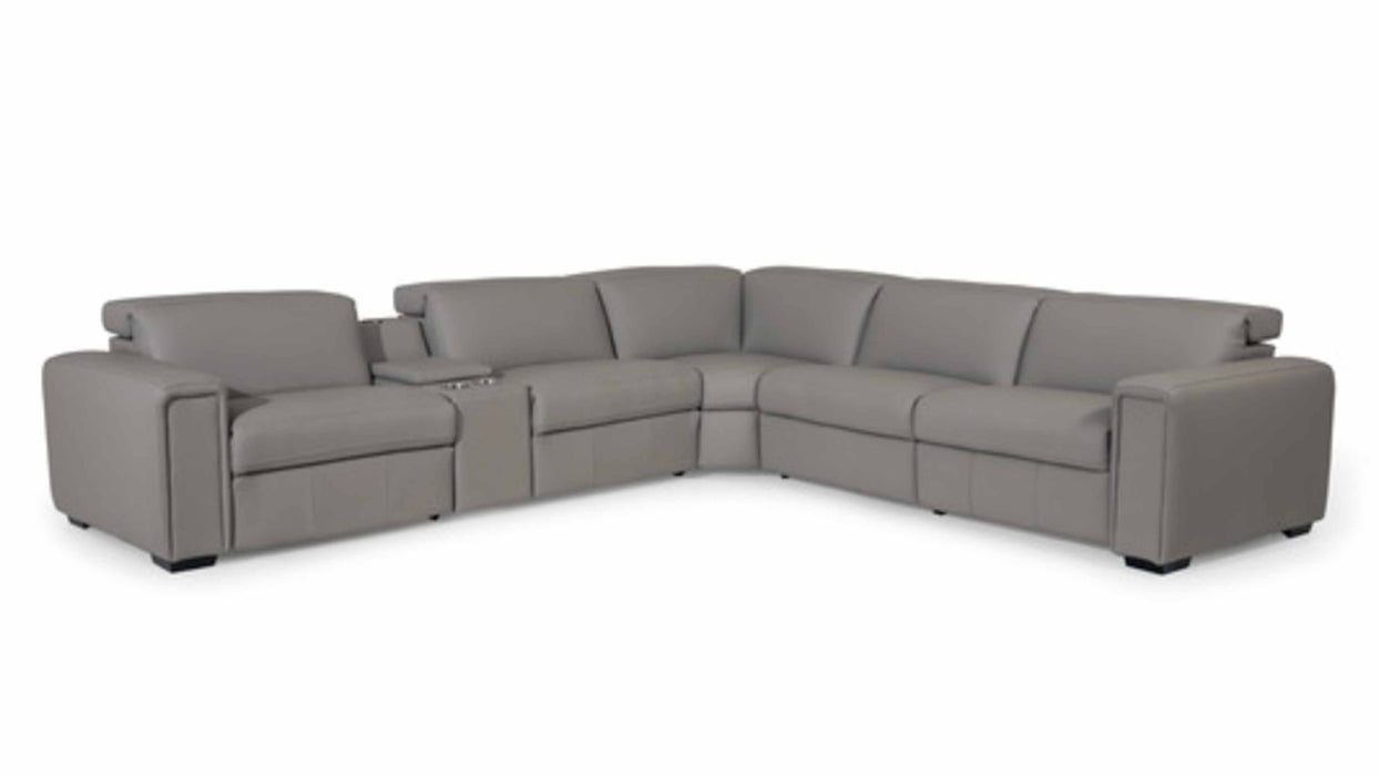 Titan Leather Power Reclining Sectional With Articulating Headrest | Budget Decor | Wellington's Fine Leather Furniture