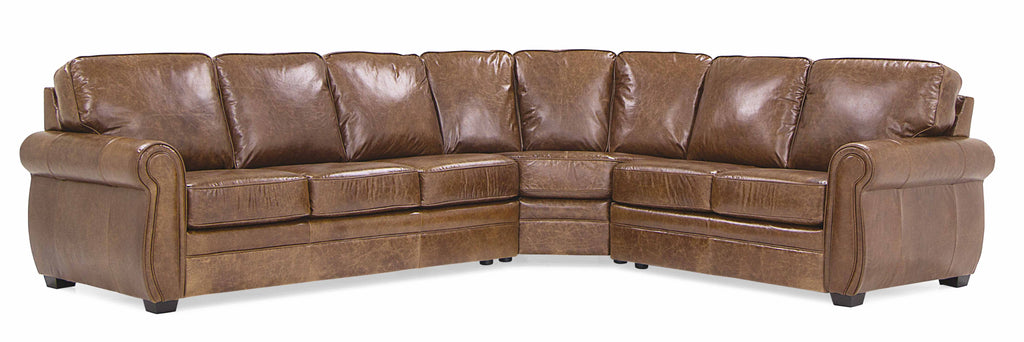 Viceroy Leather Sectional | Budget Decor | Wellington's Fine Leather Furniture