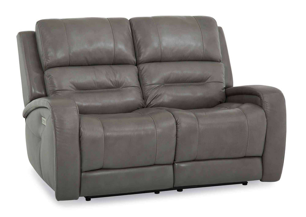 Malone Leather Power Reclining Loveseat With Articulating Headrest | Budget Decor | Wellington's Fine Leather Furniture