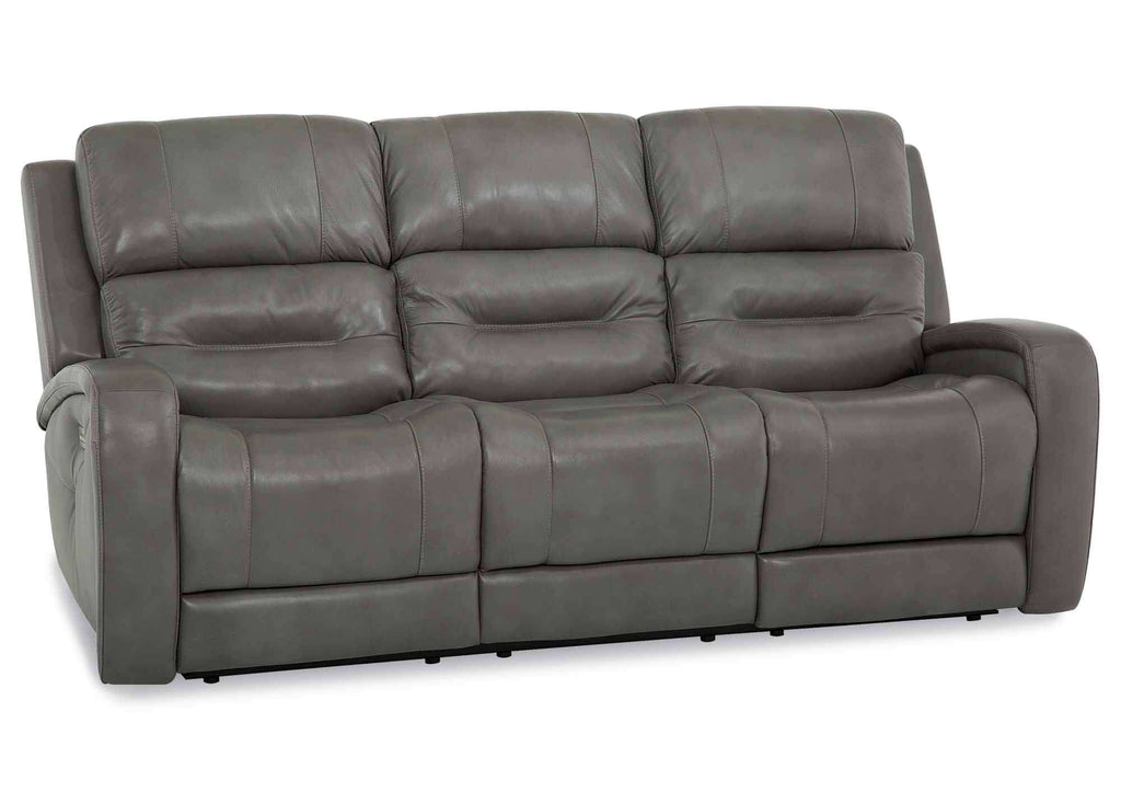 Malone Leather Power Reclining Sofa With Articulating Headrest | Budget Decor | Wellington's Fine Leather Furniture