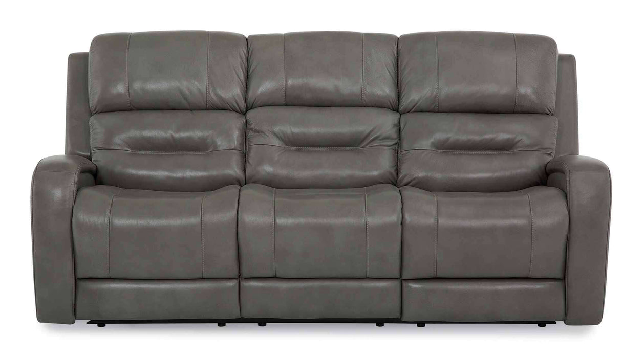 Malone Leather Power Reclining Sofa With Articulating Headrest