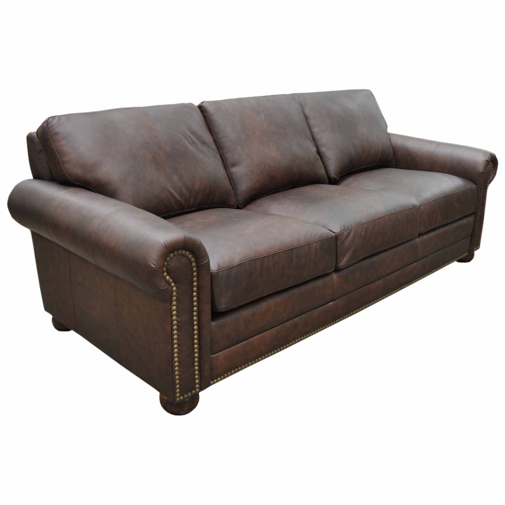 Athens Leather Queen Size Sofa Sleeper | American Style | Wellington's Fine Leather Furniture