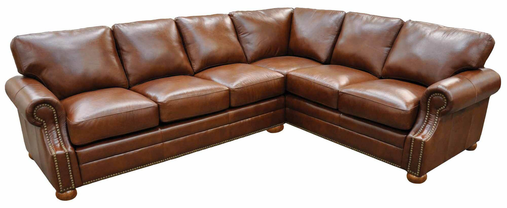 Bennett Leather Sectional | American Style | Wellington's Fine Leather Furniture