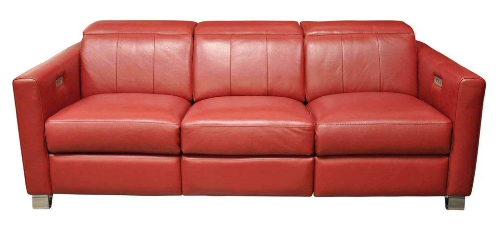 Manzoni Leather Power Reclining Sofa With Articulating Headrest | American Style | Wellington's Fine Leather Furniture