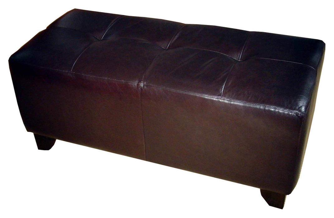 Bogart Leather Ottoman | American Style | Wellington's Fine Leather Furniture