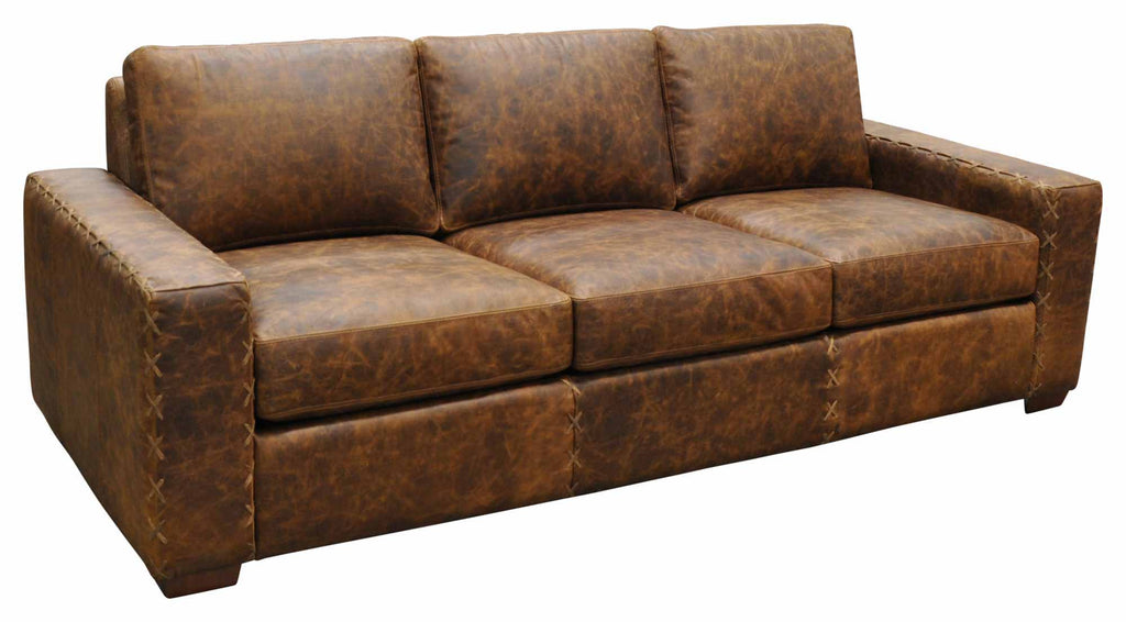 Colorado Leather Queen Size Sofa Sleeper | American Style | Wellington's Fine Leather Furniture