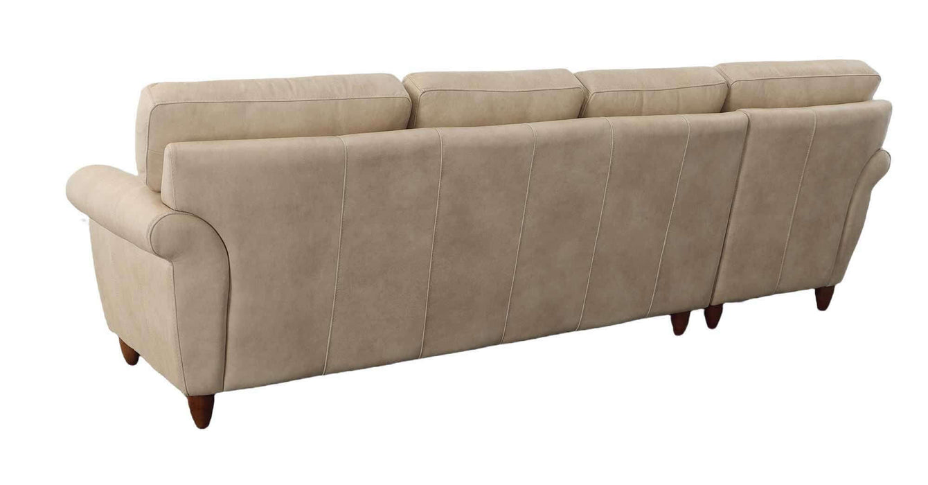 Cameo Leather Sofa With Chaise | American Style | Wellington's Fine Leather Furniture