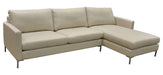 Concord Leather Sofa With Chaise | American Style | Wellington's Fine Leather Furniture