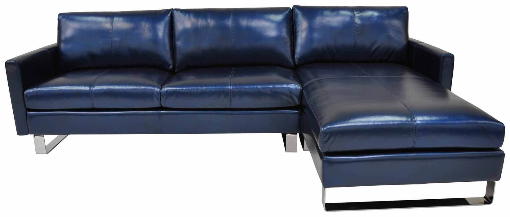 Concord Leather Sofa With Chaise | American Style | Wellington's Fine Leather Furniture