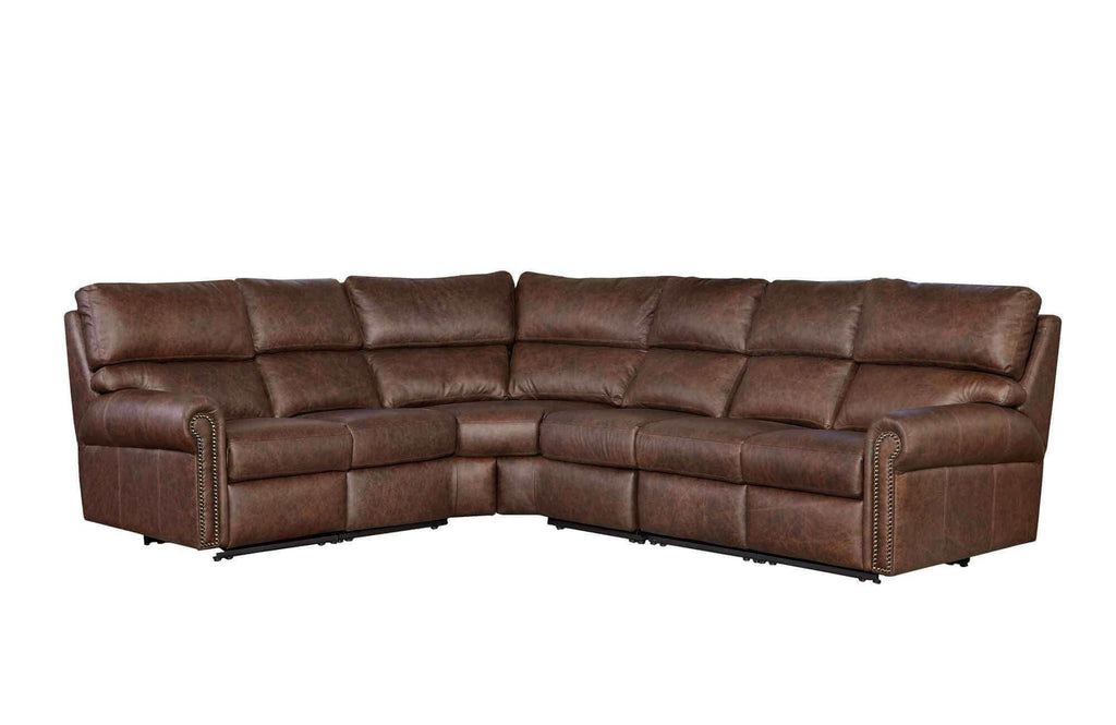 Connor Leather Reclining Sectional | American Style | Wellington's Fine Leather Furniture
