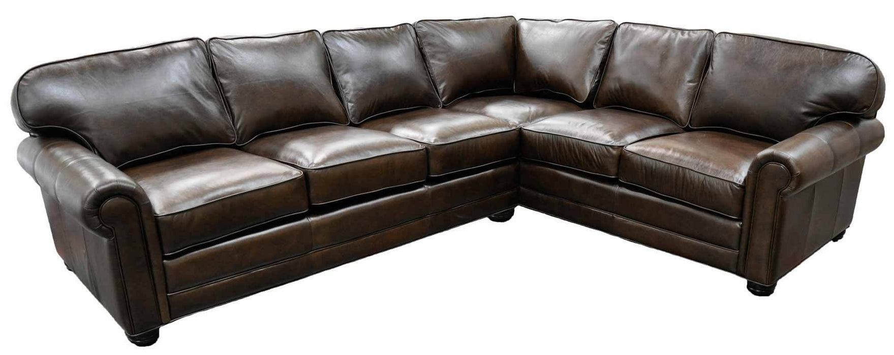 Dalton Leather Sectional | American Style | Wellington's Fine Leather Furniture